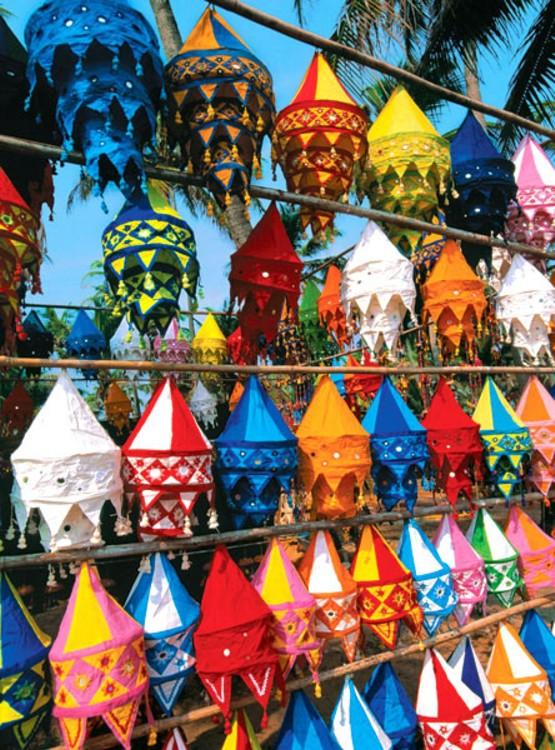 Colorluxe 1000 Piece Puzzle - Colorful Cloth Lamps