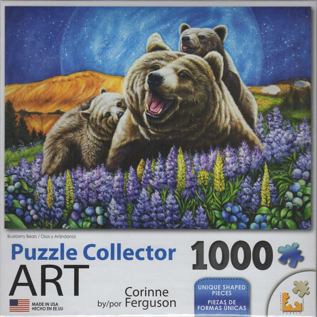 Puzzle Collector Art 1000 Piece Puzzle - Blueberry Bears