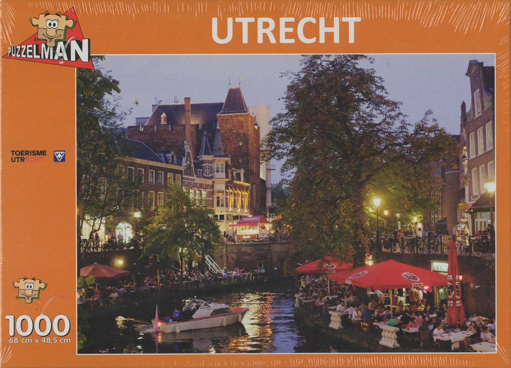 Puzzleman 1000 Piece Puzzle - Utrecht: Terrassen Oude Gracht By Jurjen Drenth