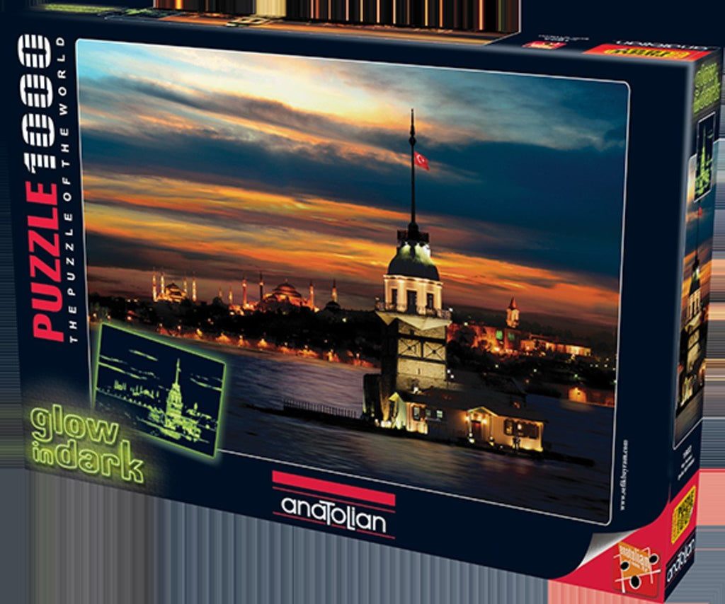 Anatolian Puzzle 1000 Piece Glow in Dark - Trump Tower Neon