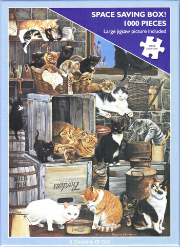 Otter House 1000 Piece Puzzle - A Company Of Cats