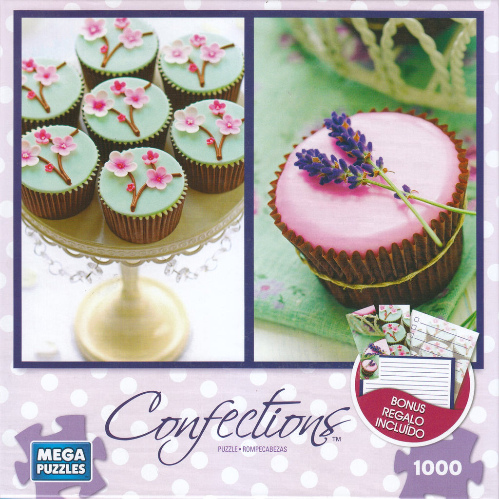 Cherry Blossom and Lavender Cupcakes 1000 Piece Puzzle