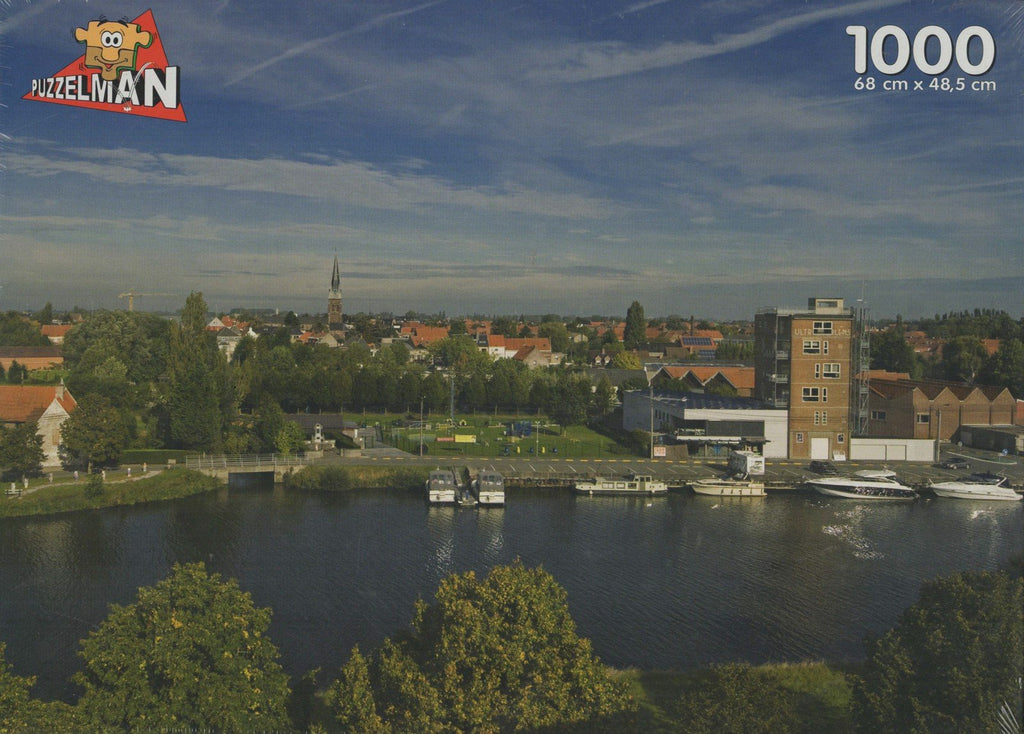 Puzzleman 1000 Piece Puzzle - Kuurne Belgium: Gemeente aan de Leie