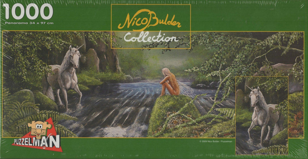 Puzzleman 1000 Piece Puzzle - Nico Bulder Collection: The Unicorn Panoramic