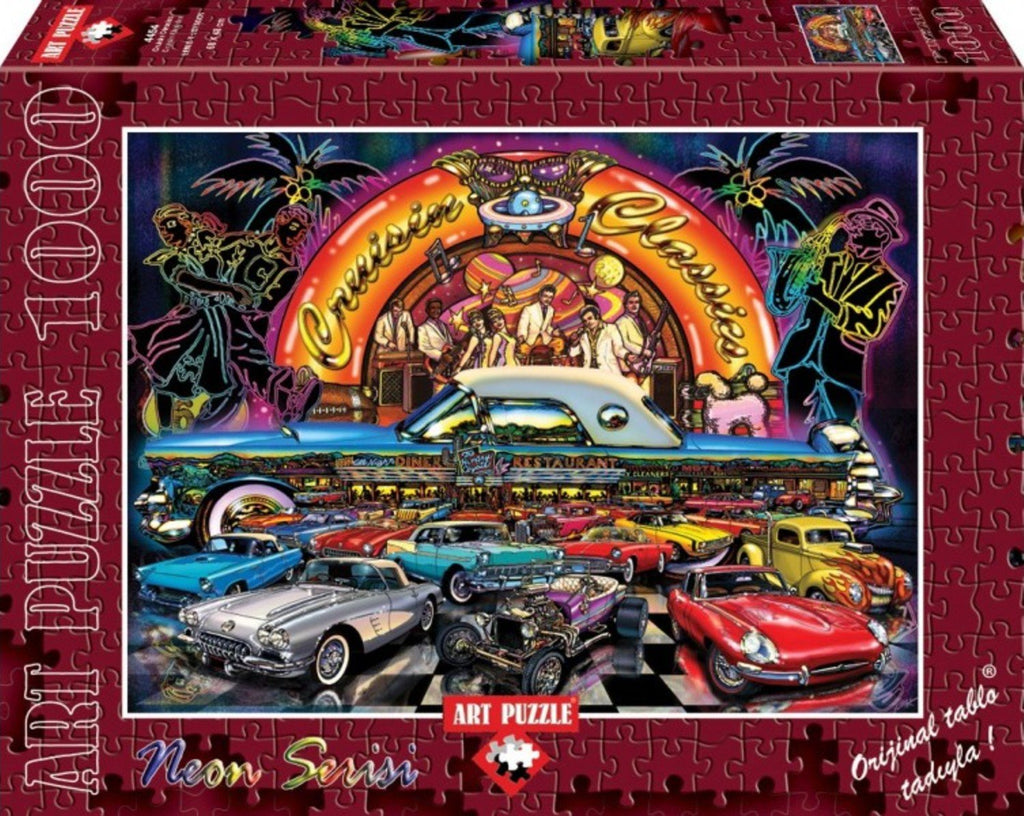 Cruisin' Classics - Neon Series 1000 Piece Puzzle