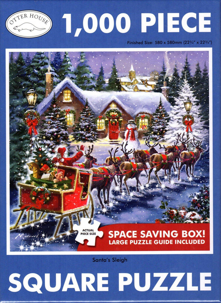 Otter House 1000 Piece Puzzle - Santa's Sleigh