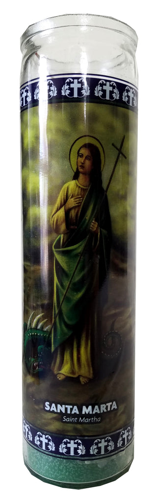 Saint Martha (Santa Marta) Green Devotional Candle