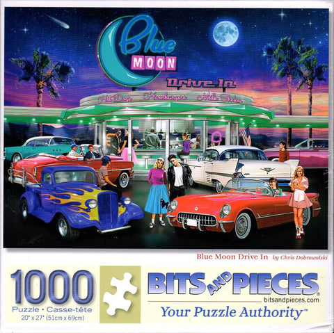 Blue Moon Drive In by Chris Dobrowolski 1000 Piece Puzzle