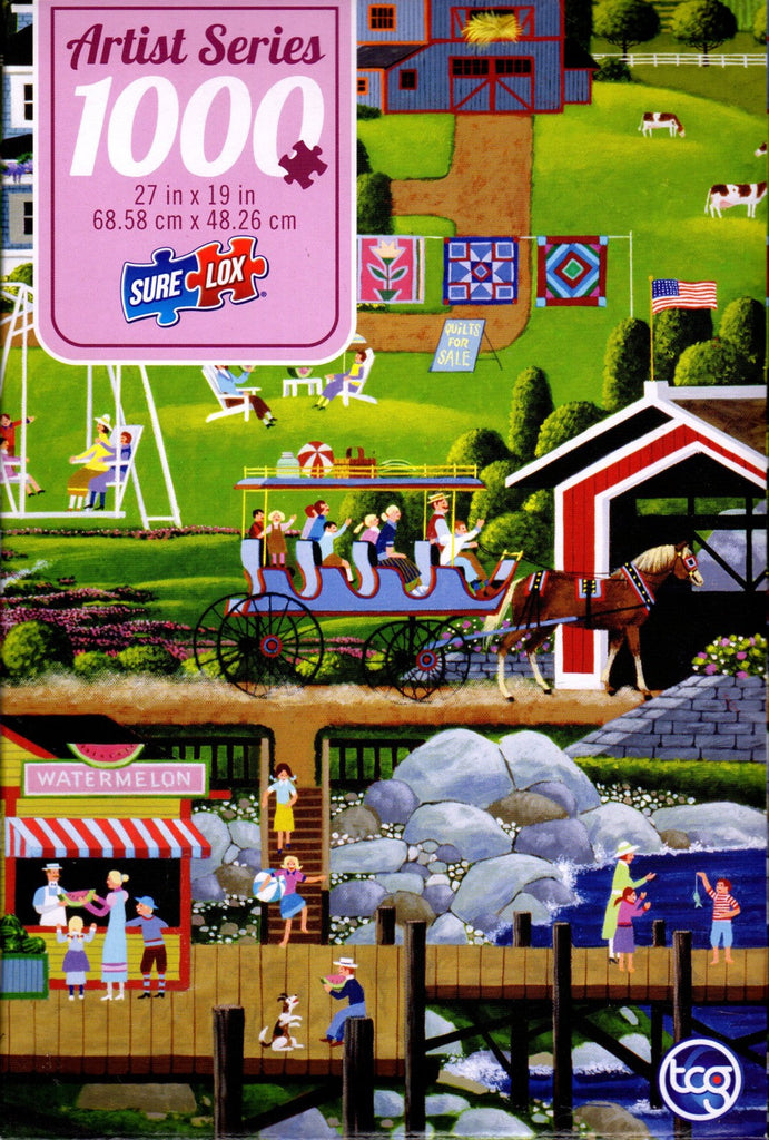 Sunday at the Covered Bridge by Heronim 1000 Piece Puzzle