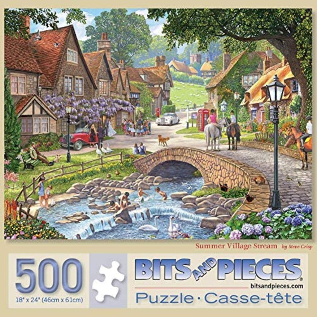 Summer Village Stream 500 Piece Puzzle