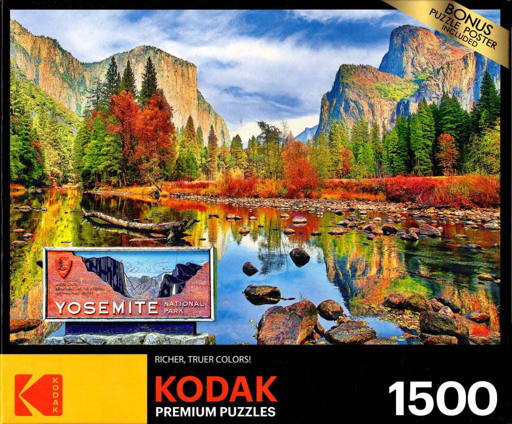 Kodak - El Capitan and Merced River in Autumn Yosemite National Park 1500 Piece Puzzle By Nadia Yong