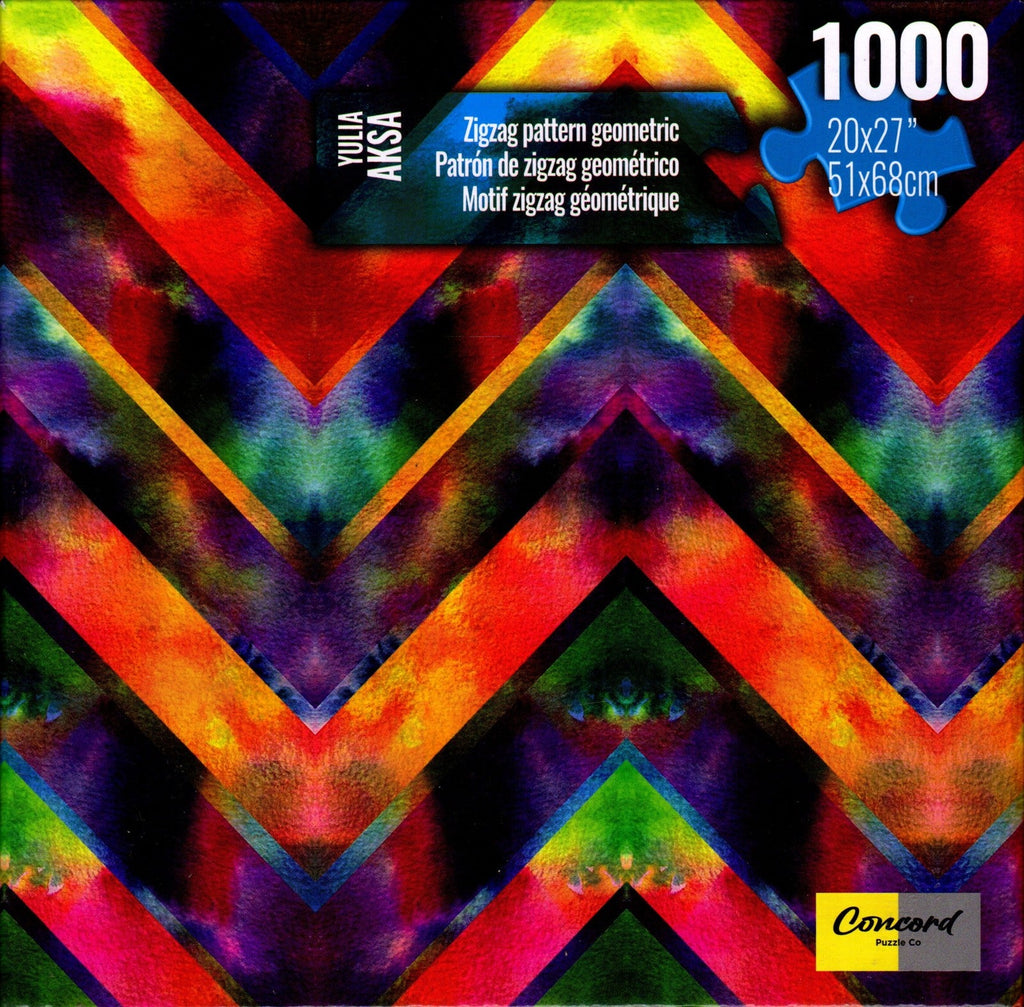 Zigzag Pattern Geometric 1000 Piece Puzzle By Yulia Aksa