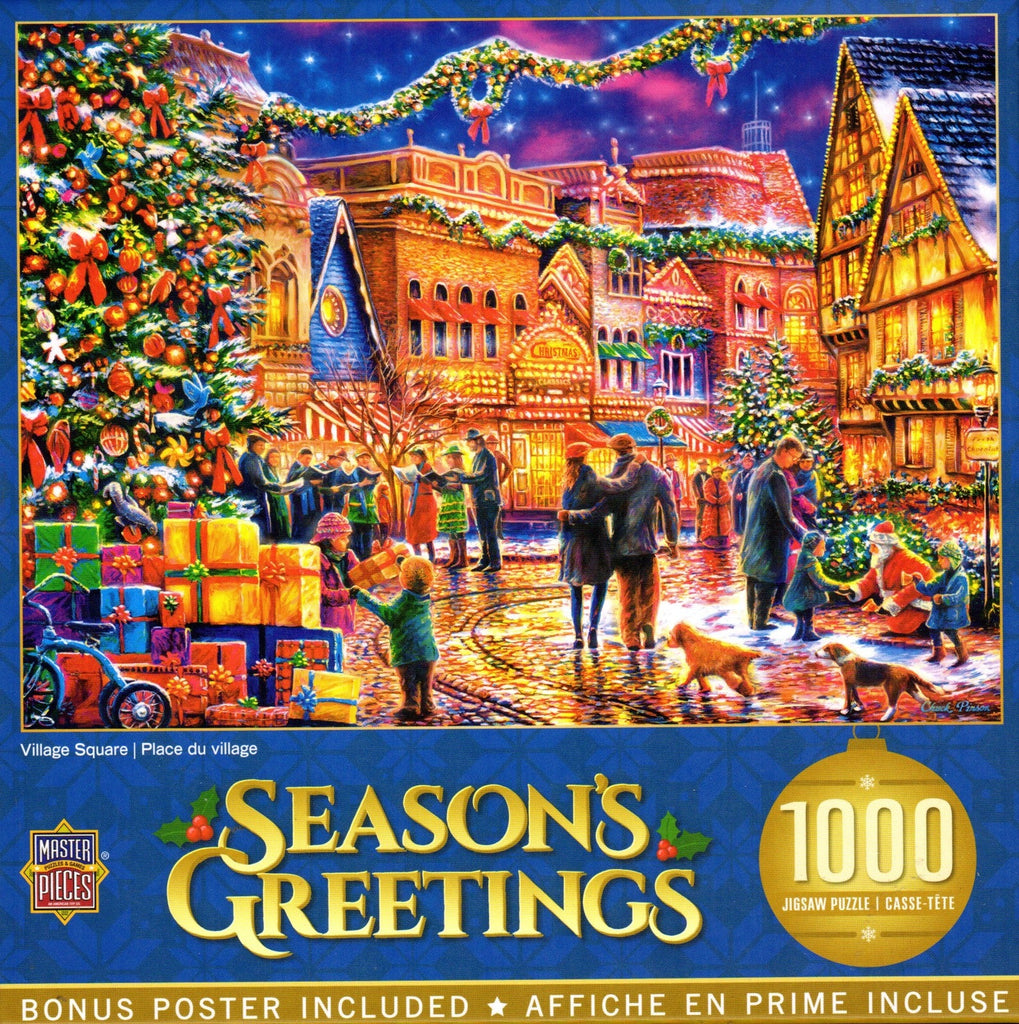 Village Square 1000 Piece Puzzle By Chuck Pinson