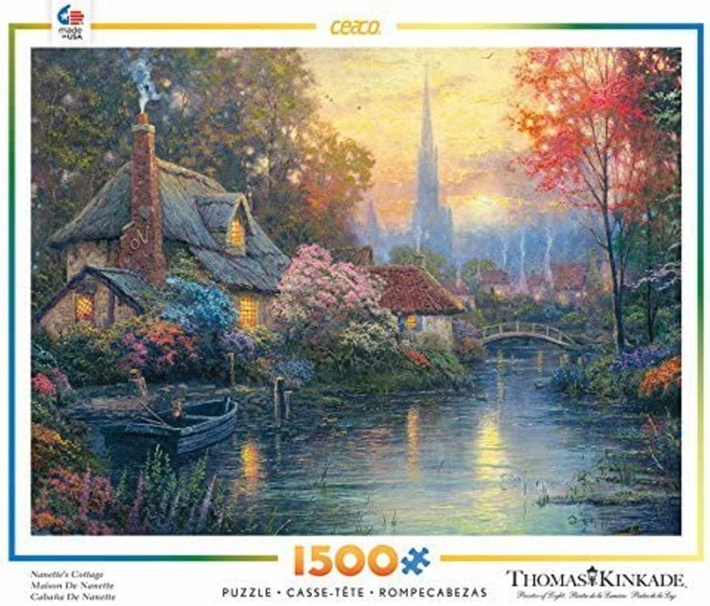 Nanette's Cottage 1500 Piece Puzzle By Thomas Kinkade