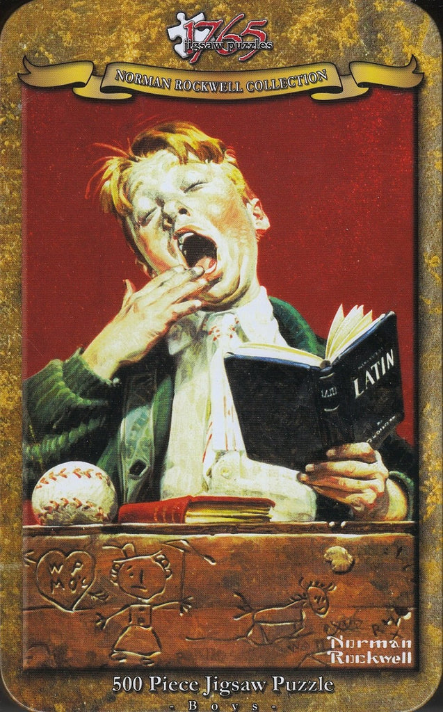 1765 Jigsaw - Norman Rockwell - The Sleepy Scholar