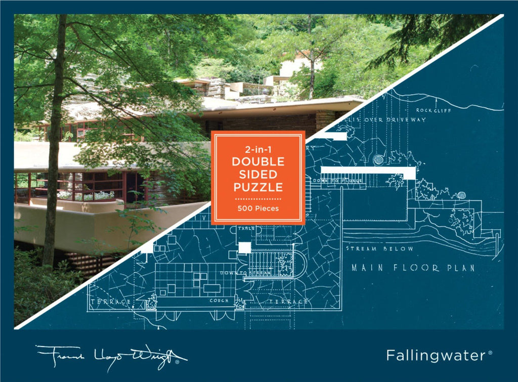 Frank Lloyd Wright Falling Wwater 2-Sided 500 Piece Puzzle
