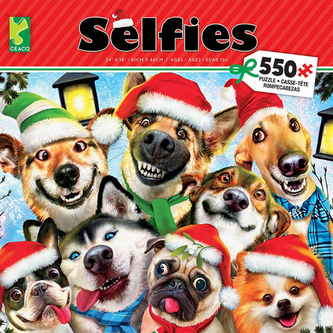 Selfies - Christmas Doggy 550 Piece Puzzle