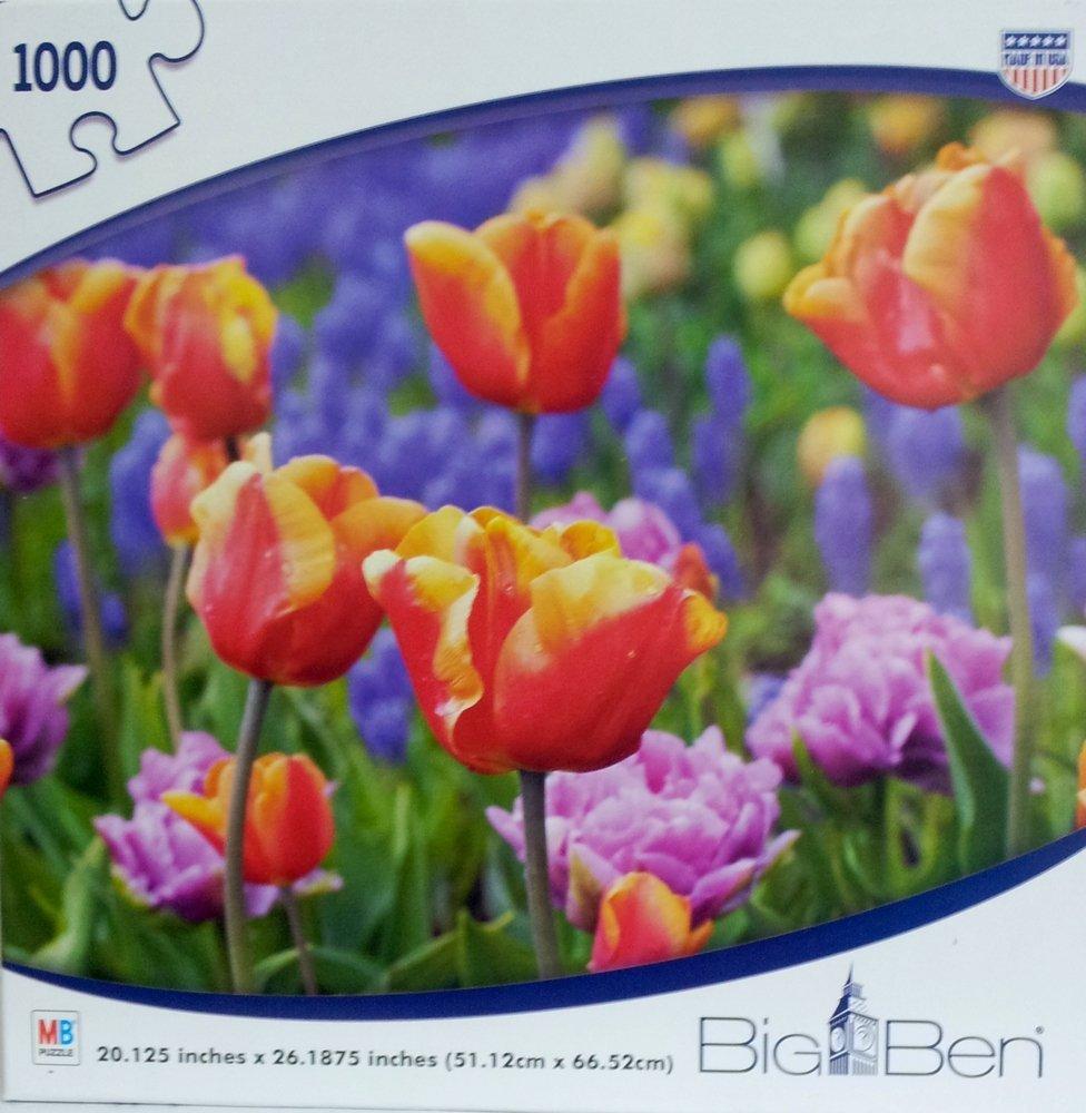 Big Ben Field of Tulips 1000 Piece Puzzle