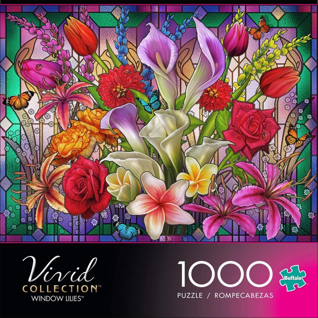 Window Lillies 1000 Piece Puzzle