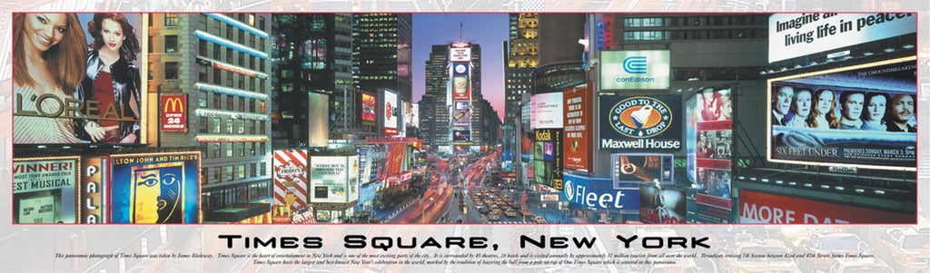 Times Square New York Panoramic 750 Piece Puzzle