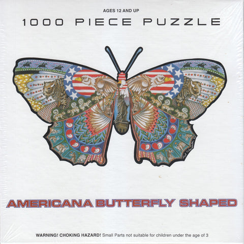 Americana Butterfly Shaped 1000 Piece Puzzle