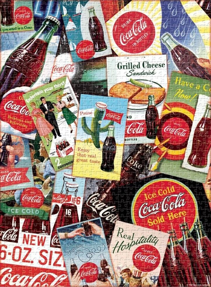 Coca Cola Collage 1000 Piece Puzzle, 184709651876, Aquarius –