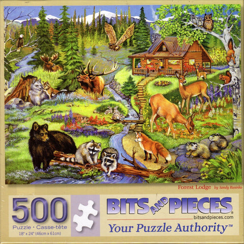 Forest Lodge by Sandy Rusinko 500 Piece Puzzle