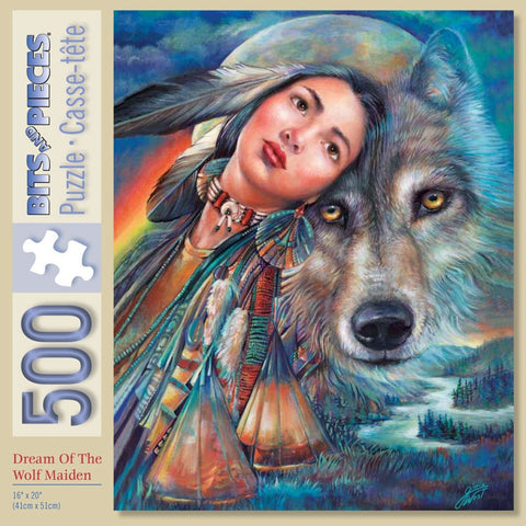 Dream of The Wolf Maiden 500 Piece Puzzle