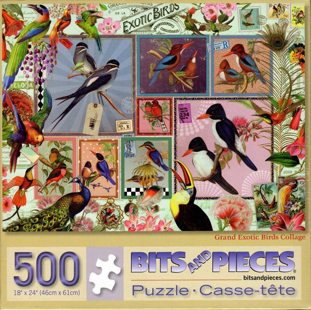 Grand Exotic Birds 500 Piece Puzzle