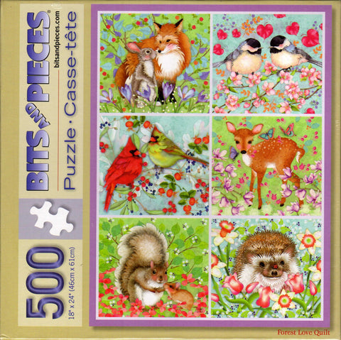 Forest Love Quilt 500 Piece Puzzle