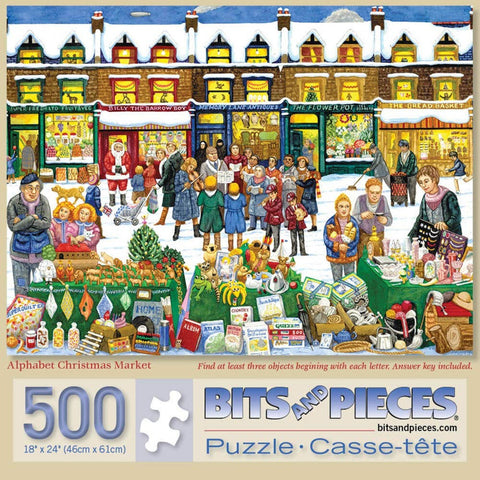 Alphabet Christmas Market 500 Piece Puzzle
