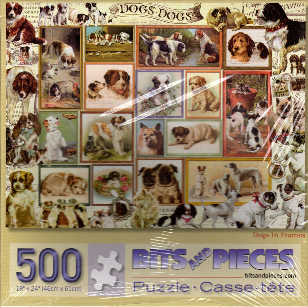 Dogs in Frames by Barbara Behr 500 Piece Puzzle