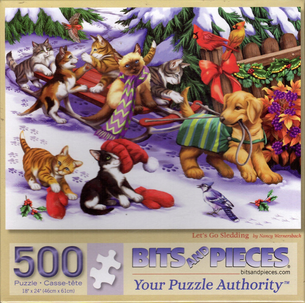 Let's Go Sledding by Nancy Wernersbach 500 Piece Puzzle