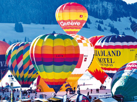 Colorluxe 500 Piece Puzzle - Hot Air Balloons Switzerland