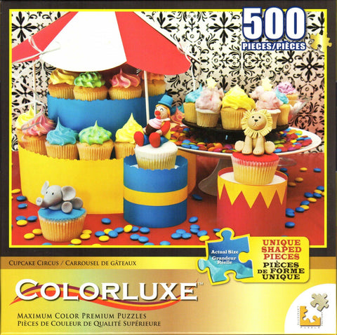 Colorluxe 500 Piece Puzzle - Cupcake Circus