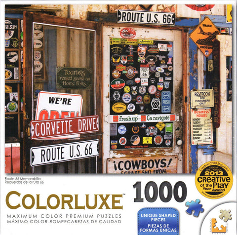 Colorluxe 1000 Piece Puzzle - Route 66 Memorabilia