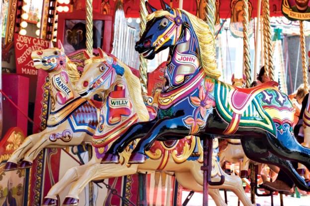 Colorluxe 1000 Piece Puzzle - Colorful Carousel Horses