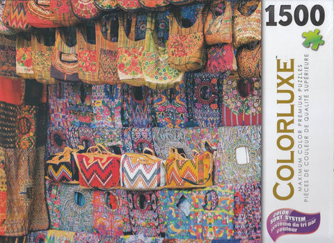 Colorluxe 1500 Piece Puzzle - Colorful Handmade Mayan Textiles