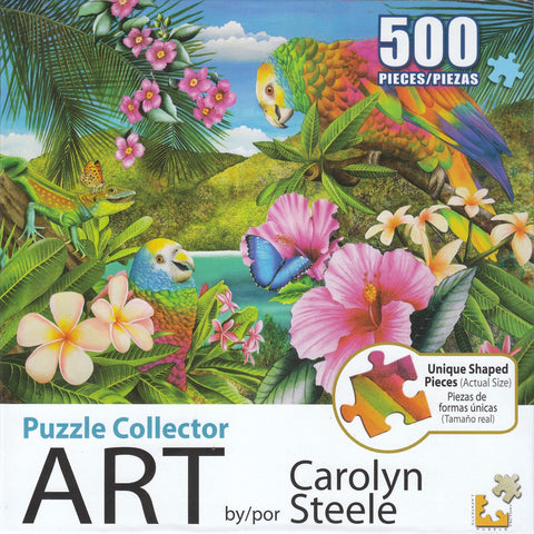 Puzzle Collector Art 500 Piece Puzzle - Parrot Island