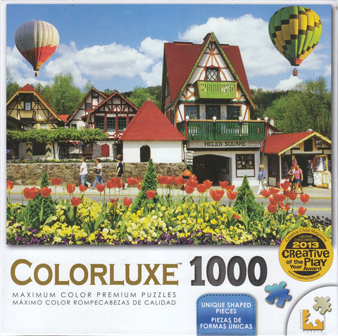 Colorluxe 1000 Piece Puzzle - Hot Air Balloons Over Helena, Georgia