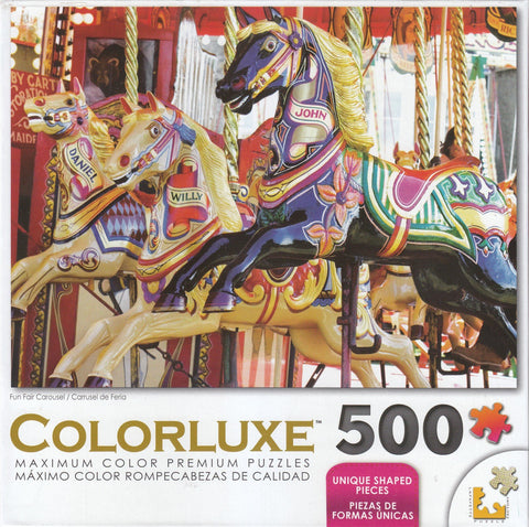 Colorluxe 500 Piece Puzzle - Fun Fair Carousel