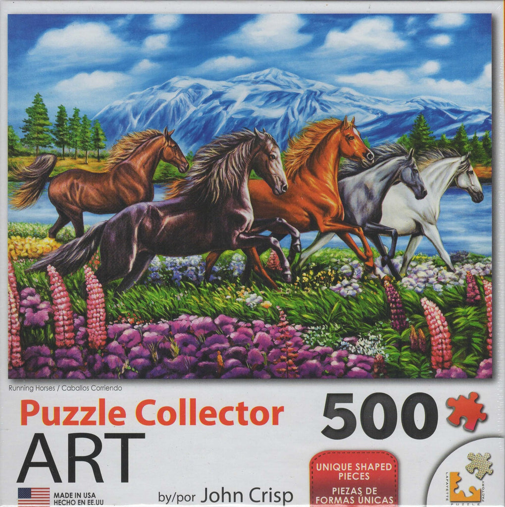 Puzzle Collector Art 500 Piece Puzzle - Running Horses