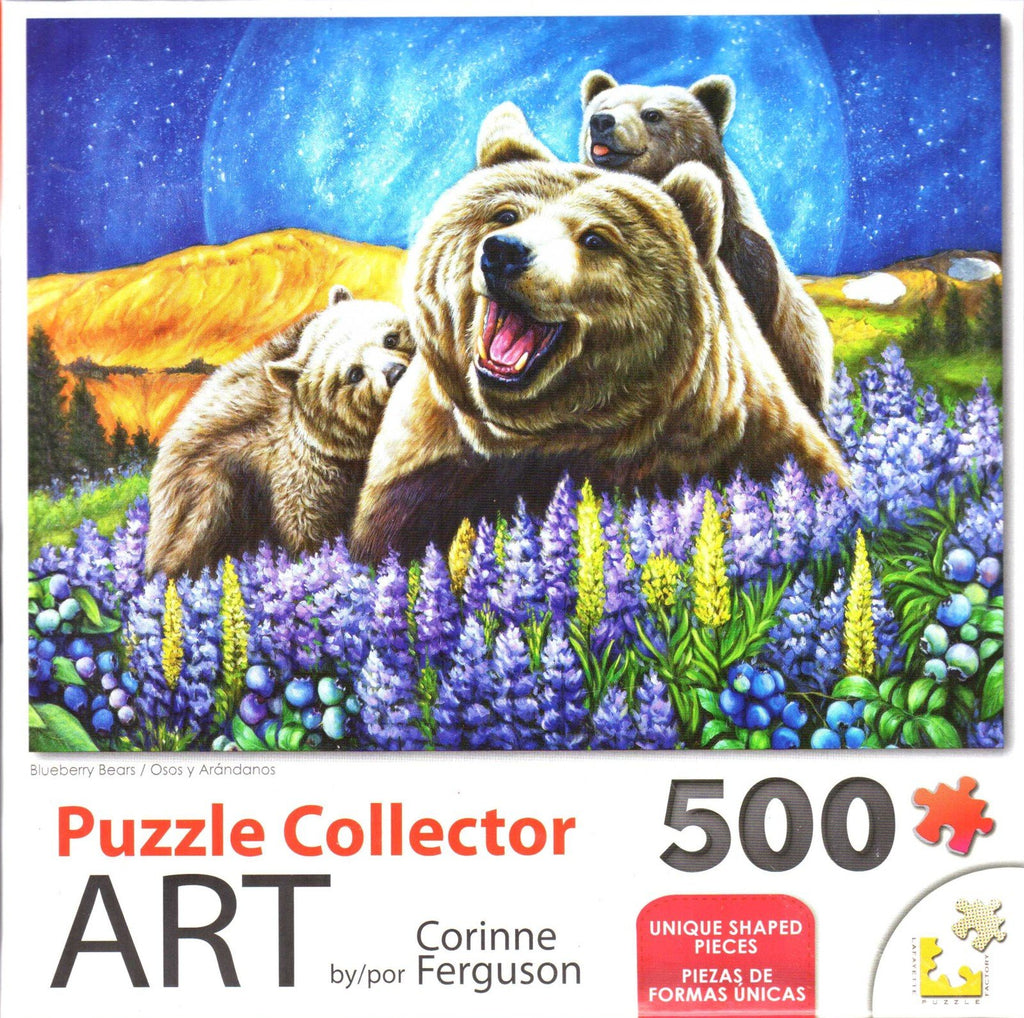 Puzzle Collector Art 500 Piece Puzzle - Blueberry Bears