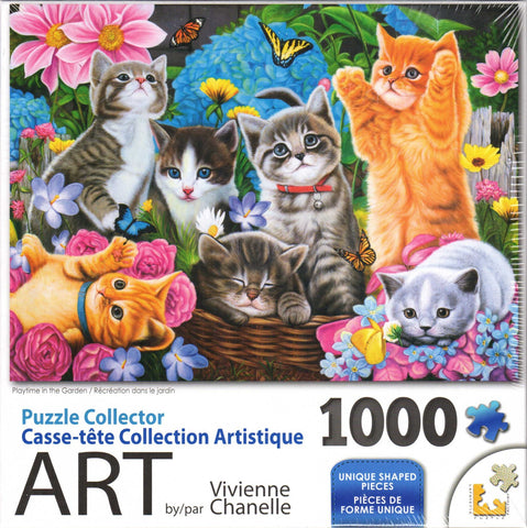 Puzzle Collector Art 1000 Piece Puzzle - Playtime In the Garden
