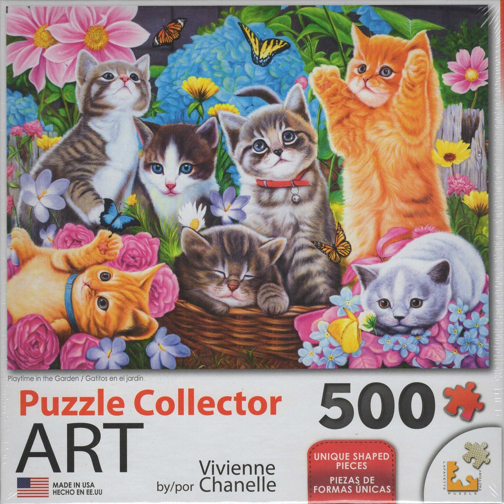 Puzzle Collector Art 500 Piece Puzzle - Playtime in the Garden