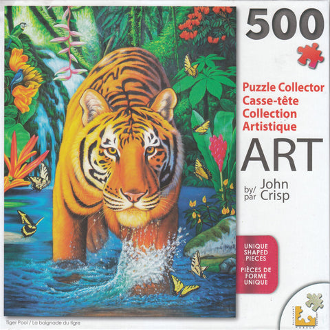 Puzzle Collector Art 500 Piece Puzzle - Tiger Pool
