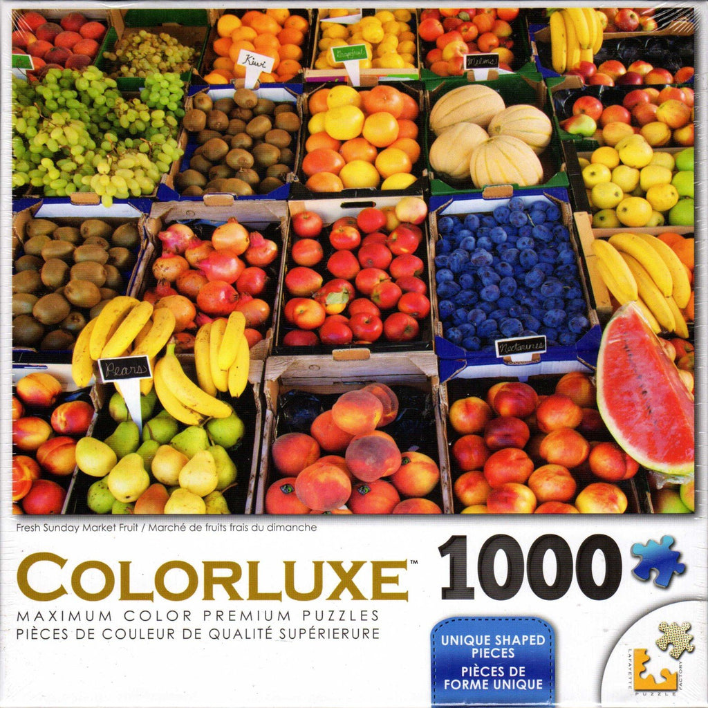 Colorluxe 1000 Piece Puzzle - Fresh Sunday Market Fruit