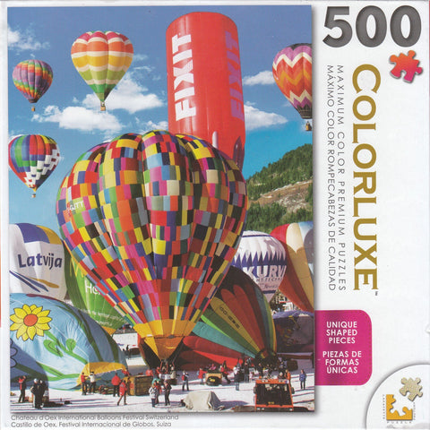 Colorluxe 500 Piece Puzzle - Chateau d'Oex International Balloon Festival