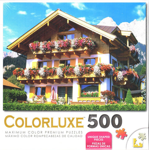 Colorluxe 500 Piece Puzzle - Flower Farmhouse Austria