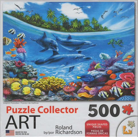 Puzzle Collector Art 500 Piece Puzzle - Dolphin Paradise